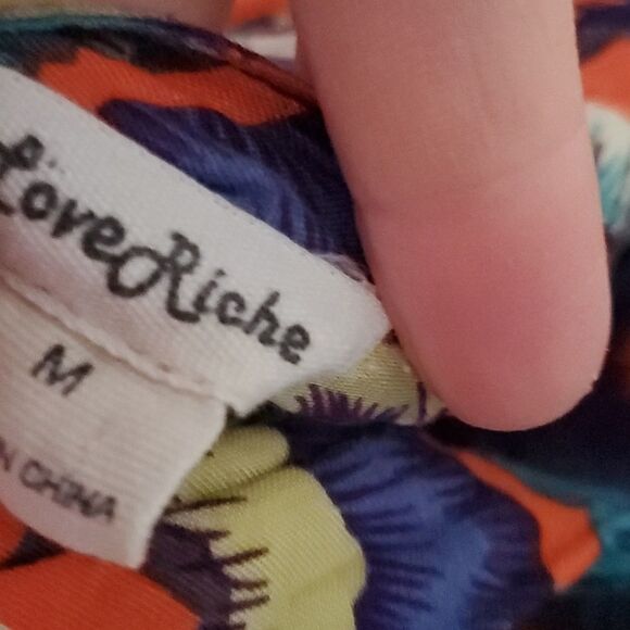 Love Riche Strapless Colorful Ikat Tie Back Mini Dress - Picture 11 of 12